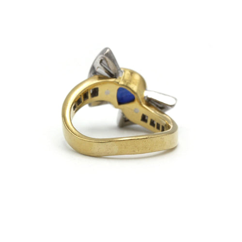 Bague 50 Bague Papillon - Or, Platine, Saphir & Diamants 58 Facettes 250331R