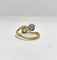 Bague Bague toi et moi or jaune et blanc diamant et saphir 58 Facettes