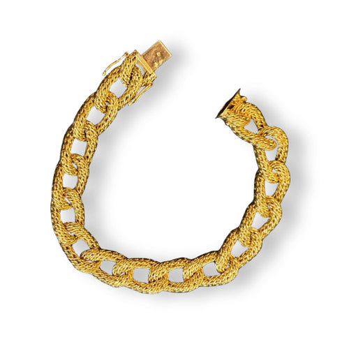Bracelet Bracelet mailles souples torsadées en or jaune 58 Facettes CAE-BR-MTOR-YG