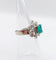Bague 46.5 Bague vintage or blanc 14k émeraude et diamants 58 Facettes A05891
