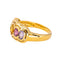 Bague Or jaune Citrine, Péridot, Grenat