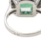 Bague 51 Bague Marguerite Or blanc, Platine Emeraude, Diamant 58 Facettes 3853104CN