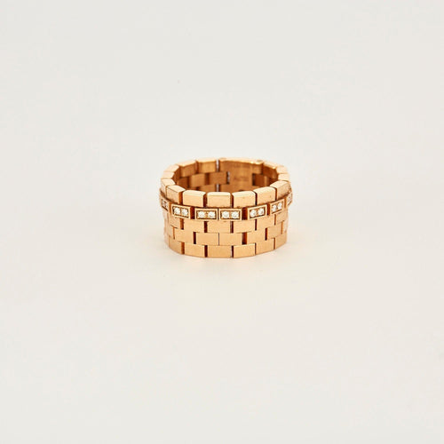 Bague 52 CHAUMET - Bague Boléro Or rose Diamants 58 Facettes