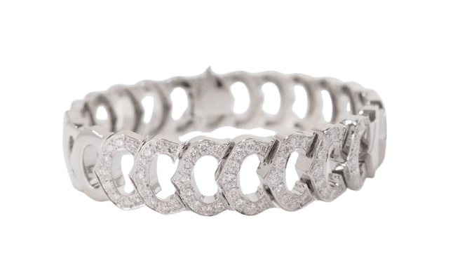 Bracelet Cartier - Bracelet Collection C, Or blanc, diamants 58 Facettes 32211