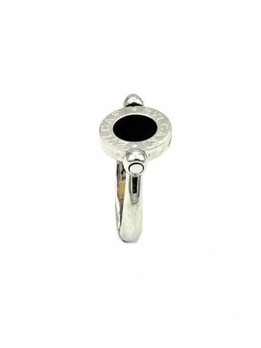 Bague 54 BVLGARI. Collection "BVLGARI-BVLGARI", bague 2 ors et onyx 58 Facettes