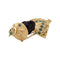 Broche Broche G.NARDI, "Moretto", or jaune, émeraudes, ébène. 58 Facettes 34877