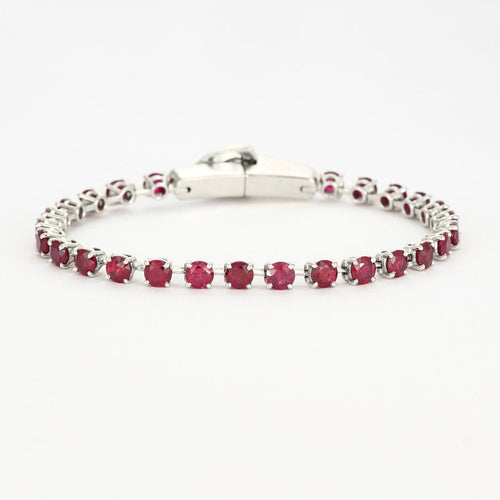 Bracelet Bracelet ligne or blanc et rubis 58 Facettes GULK171