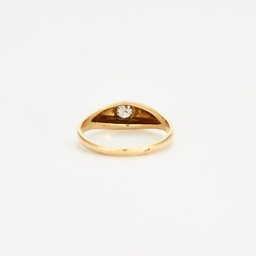 Bague 51 Bague Jonc Anglais Diamant Or Jaune 58 Facettes