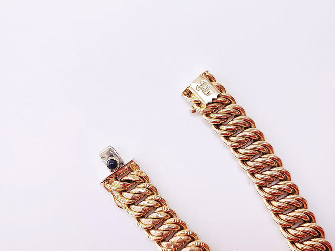 Bracelet Bracelet or jaune maille américaine 58 Facettes Bra.US.1599.CAPL