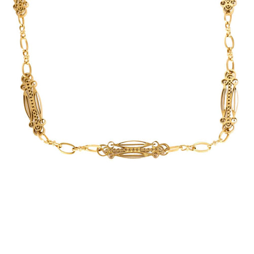 Collier Chaine giletière or jaune 58 Facettes ROD3564