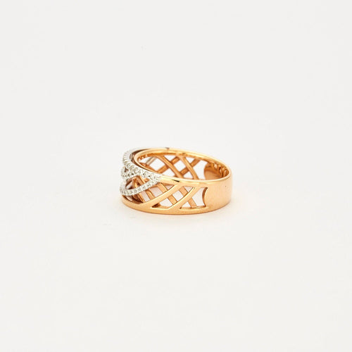 Bague 53 Bague croisée moderne 58 Facettes 2512
