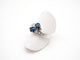 Bague 54 Bague toi et moi en or blanc 750, saphirs et diamants 58 Facettes