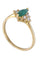 Bague 55 Bague moderne émeraude et diamants 58 Facettes 085411