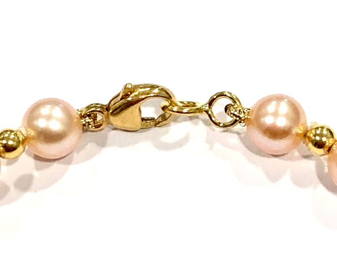 Bracelet Bracelet perles de culture et boules or jaune 58 Facettes