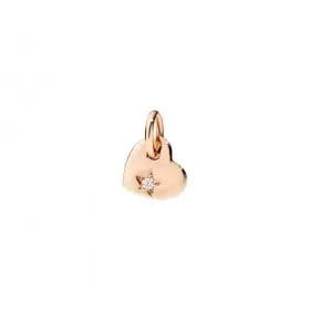 Pendentif Pendentif cœur Dodo en or rose avec diamants 58 Facettes 17620
