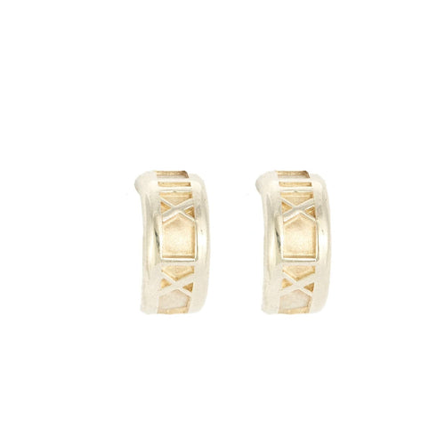 Boucles d'oreilles TIFFANY & CO - Boucles d'oreilles créoles Atlas en argent 58 Facettes
