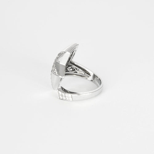 Bague 53 Bague comète or blanc et diamants 58 Facettes 23/266B