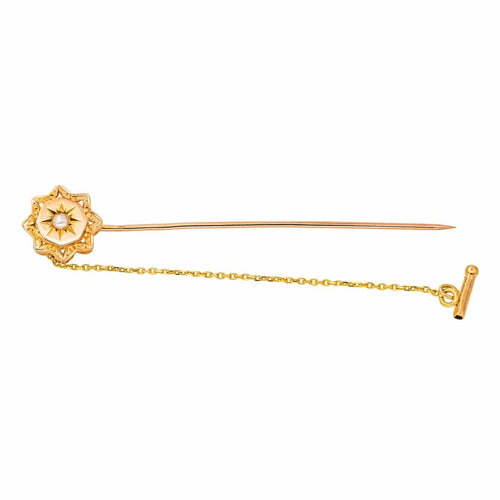 Broche Epingle Or rose, Or jaune Perle 58 Facettes 4036406CN