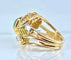 Bague 51.5 Bague en or jaune et platine, émeraude et diamants 58 Facettes AB539