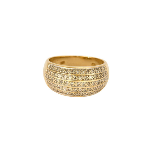 Bague 58 Bague jonc or jaune et diamants 58 Facettes CAL2271
