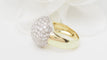 Bague 54 Bague boule en or jaune et diamants 58 Facettes 32585