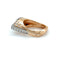 Bague 54 Bague Eventail Géometrique deux ors 58 Facettes 1.0002290/2