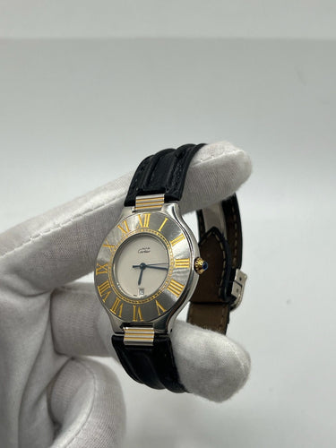 Montre Cartier 21 Must de Cartier 35 mm / Boucle deployante 58 Facettes