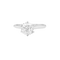 Bague 53 Solitaire platine, or blanc 750/000, diamant coussin taille ancienne. 58 Facettes 34656