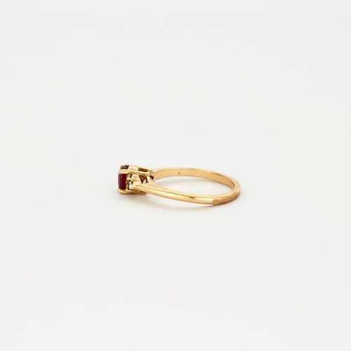 Bague 52 Bague solitaire rubis diamants 58 Facettes LP562