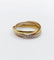 Bague 56 Bague alliance entremêlée trois or 18k finement ciselée à motifs de croisillons vintage 58 Facettes A04788