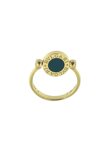 Bague 54.5 Bulgari Bague Flip en or jaune 18 carats 58 Facettes