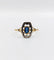 Bague 56 Bague Art Déco or monture géométrique et pierre bleue (circa 1930) 58 Facettes A06281