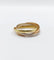 Bague 56 Bague alliance entremêlée trois or 18k finement ciselée à motifs de croisillons vintage 58 Facettes A04788