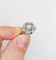 Bague fleur art deco or blanc 18k et 0,50 carats de diamants