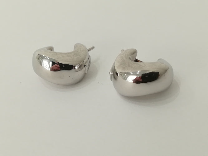 Boucles d'oreilles Créoles Or Blanc 58 Facettes