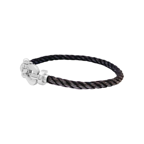 Bracelet Fred, "Force 10", or blanc, corderie.