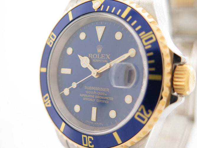 Montre montre ROLEX submariner date 16613 40mm or acier auto fullset 58 Facettes 265029