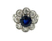 Bague 50 Bague Belle Époque platine, saphir et diamants 58 Facettes