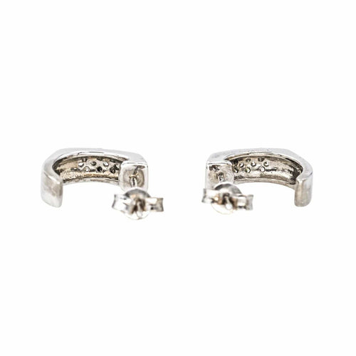 Boucles d'oreilles Boucles d'oreilles Demi-créoles Or blanc Diamant 58 Facettes 4174992CN