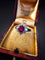 Bague Anneau de platine avec rubis et diamants 58 Facettes