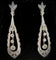Boucles d'oreilles Paire de boucles d'oreilles pendante serties de brillants 58 Facettes