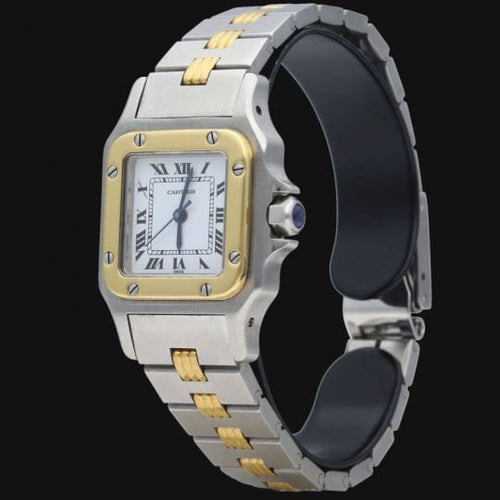 Montre Cartier Montre Santos Dame Or Jaune 18K Et Acier 58 Facettes MT41482