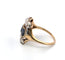 Bague 61 Bague en or jaune 18 carats sertie de saphirs et de diamants 58 Facettes