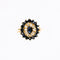 Bague 51.5 Bague marguerite saphir pavage diamants et saphirs en or jaune 58 Facettes LMB-281