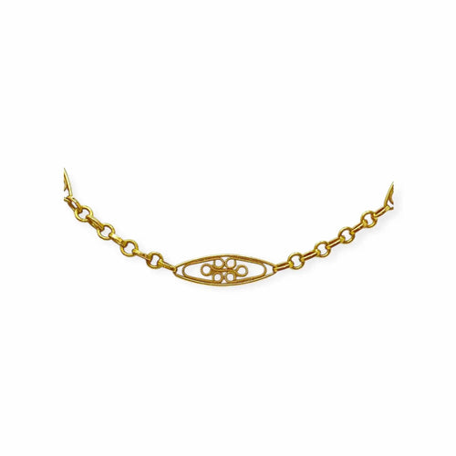 Collier Collier maillons filigranes en or jaune 58 Facettes 330080258