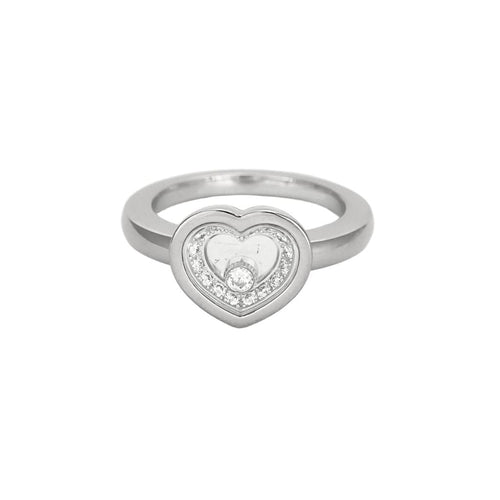 Bague 60.5 CHOPARD - Happy Diamonds - Bague en Or blanc et Diamant 58 Facettes 250276