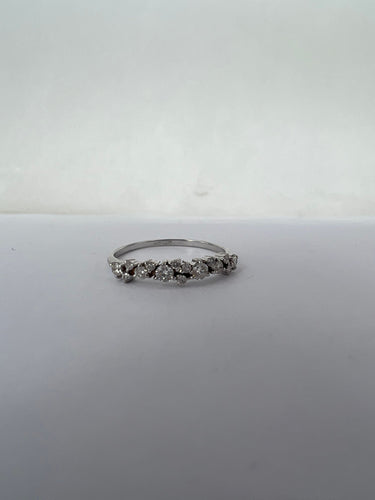 Bague 54 Bague fine demi alliance diamant 58 Facettes ME-R-02