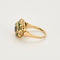 Bague 54.5 Bague or jaune, saphir, diamants et émeraudes 58 Facettes GU282