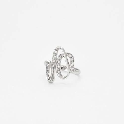 Bague 58 Bague entrelacée avec diamants 58 Facettes 2554