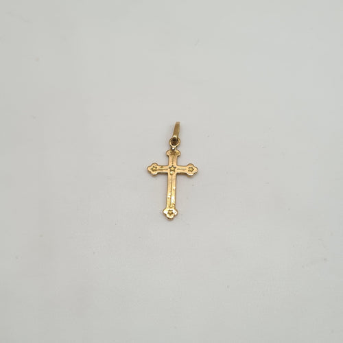 Pendentif Pendentif croix or jaune 58 Facettes